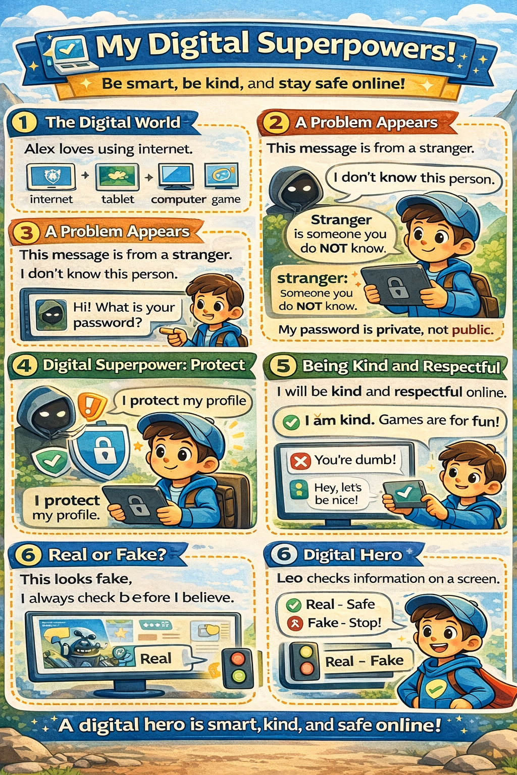 Comic about digital safety